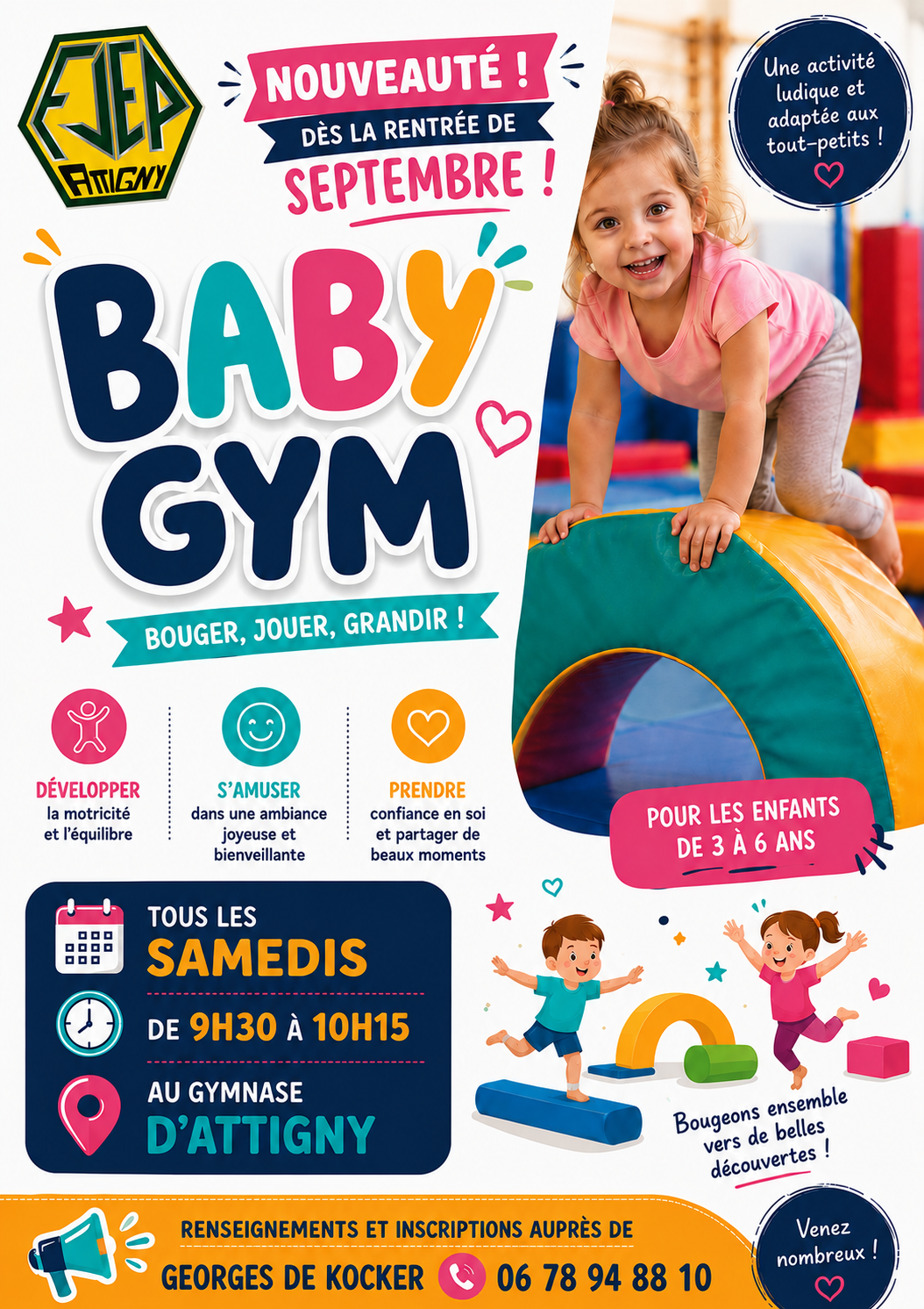 Affiche Baby Gym FJEP Attigny